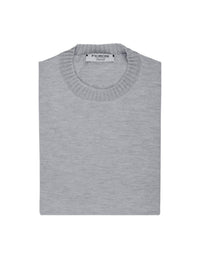 Fioroni Cashmere Duvet Cashmere Crewneck Sweater in grigio grey - women's sweater - view 4