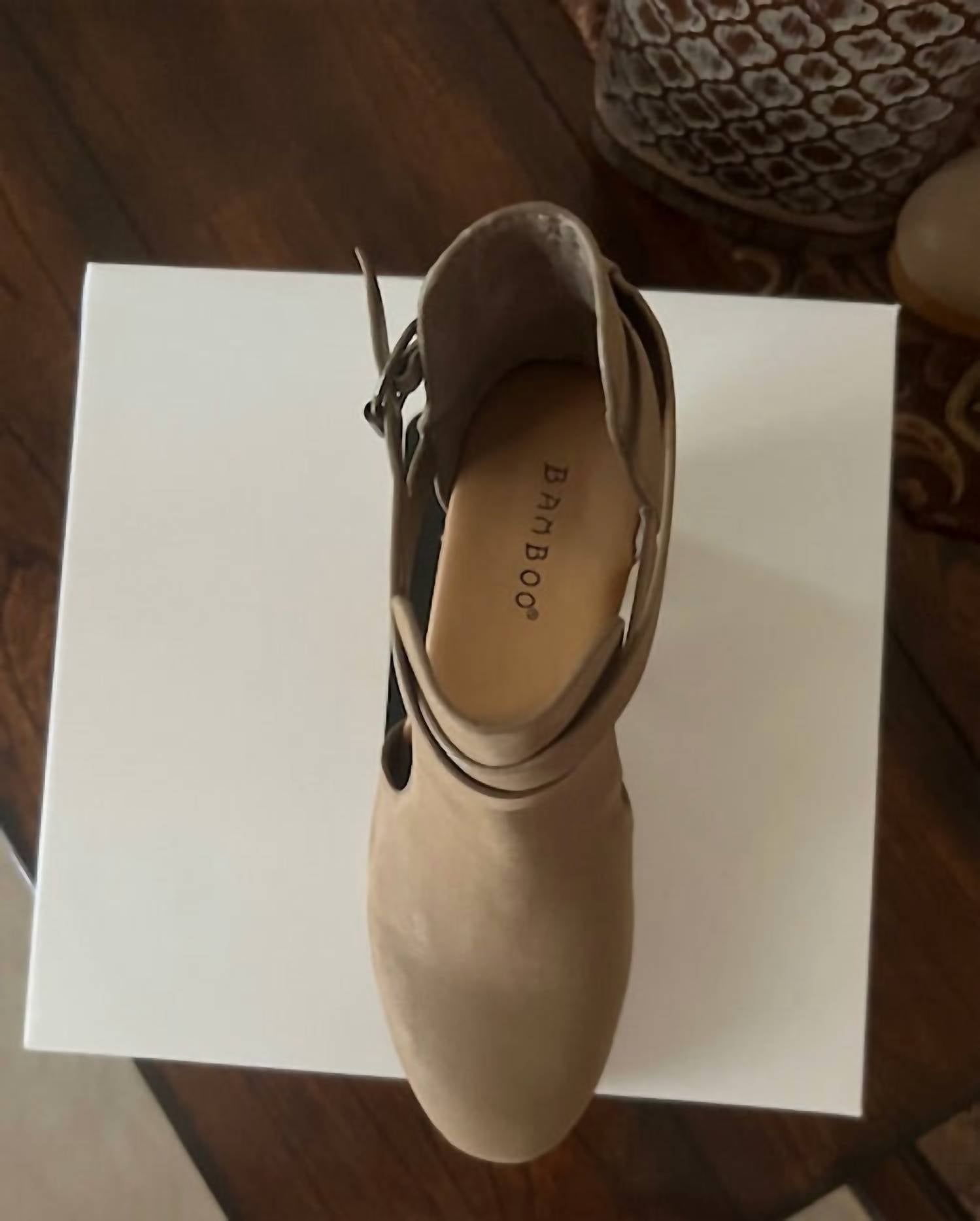 CCOCCI Women's Nubuck Clog With Heel in taupe - women's shoe - view 5