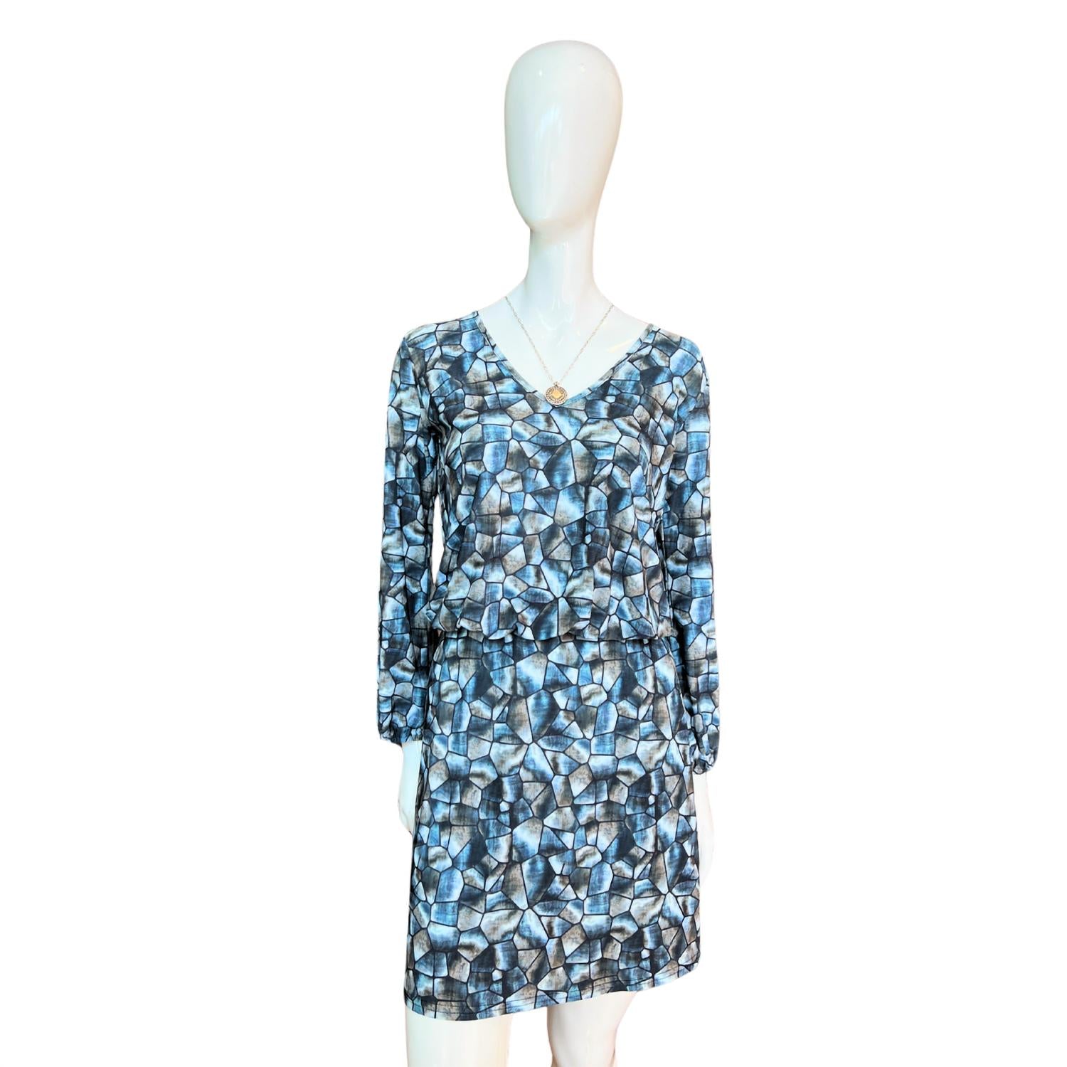 Viereck - Women's Mosaic V-neck Mini Dress