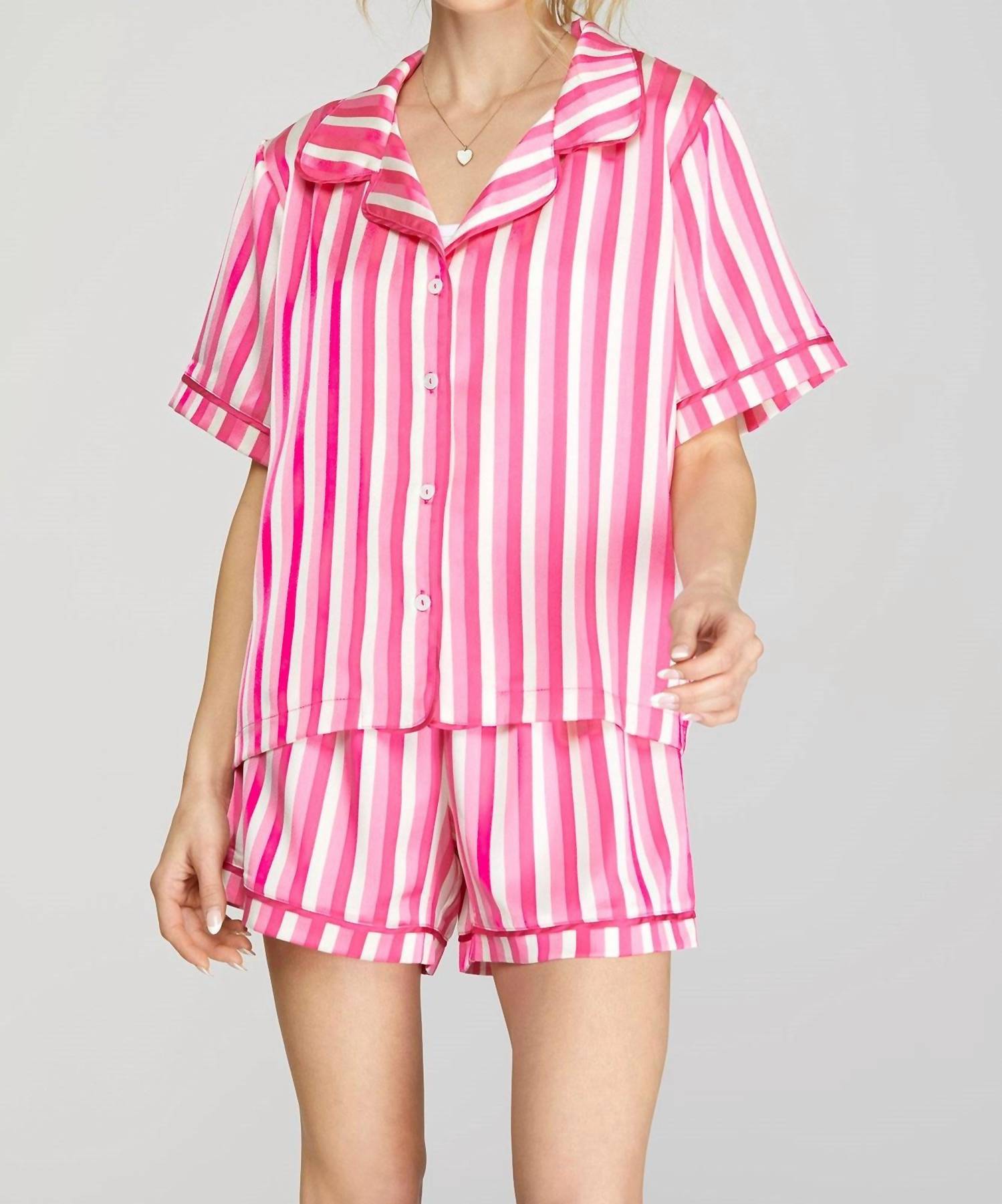 She + Sky - Stripe Pajama Set