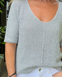 Brand Bazar - Metallic Crochet Sweater