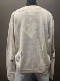 Colorush - Women's Embroidered Cashmere Cardigan