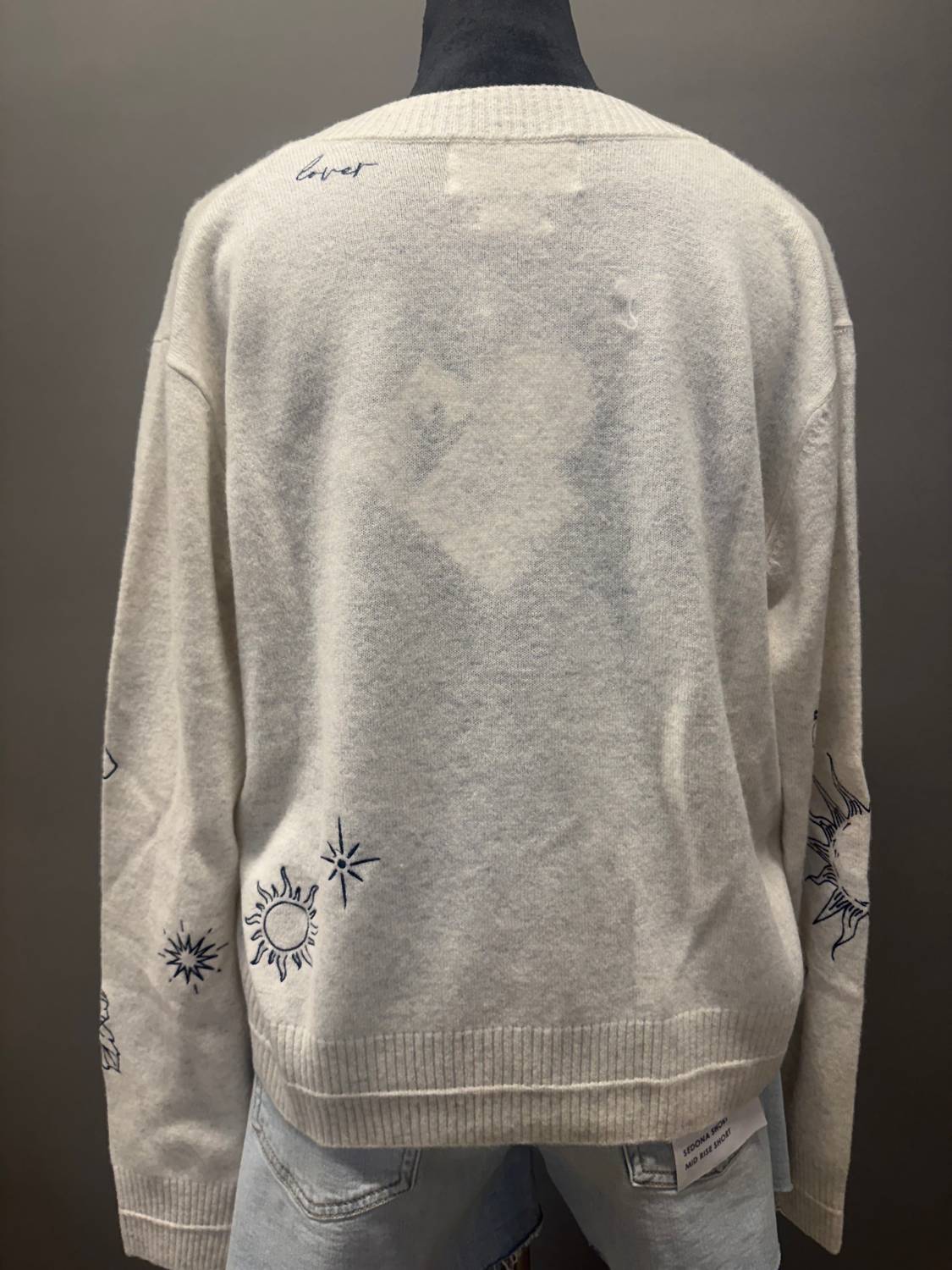 Colorush - Women's Embroidered Cashmere Cardigan