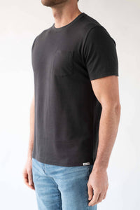 DEVIL-DOG Short Sleeve Pocket Tee in coal - men's t-shirt - alternate view