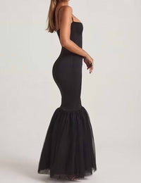 Oh Polly - Adelpha Tulle Hem Fishtail Gown