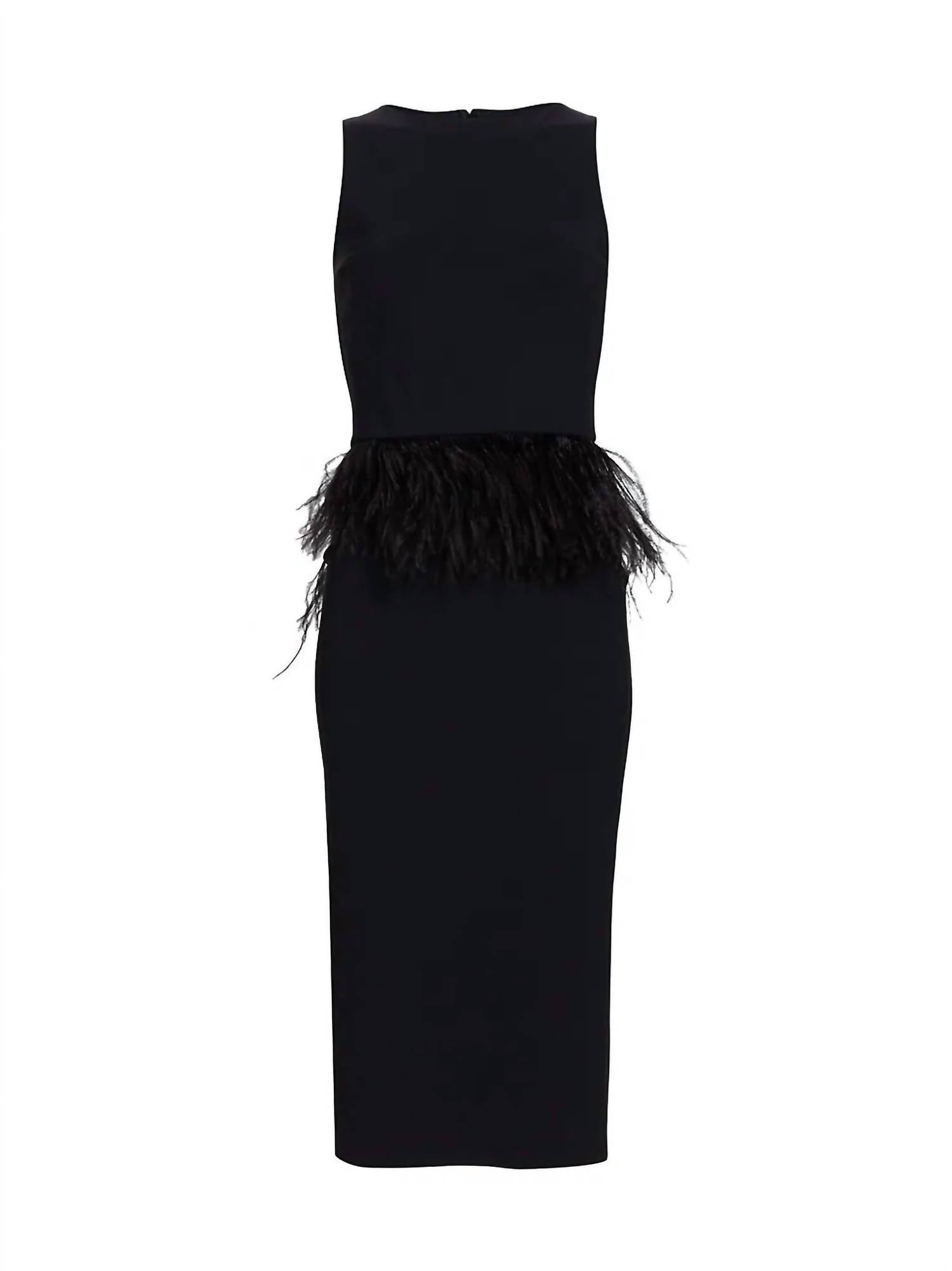 Chiara Boni - Aidos Feather Peplum Midi-dress