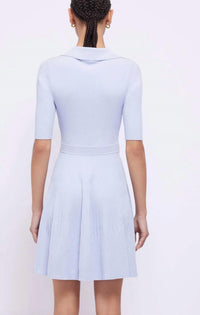 SIMKHAI Patricia Mini Dress in blue haze - women's dress - detail view
