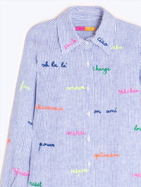 Vilagallo - Embroidered Words Shirt