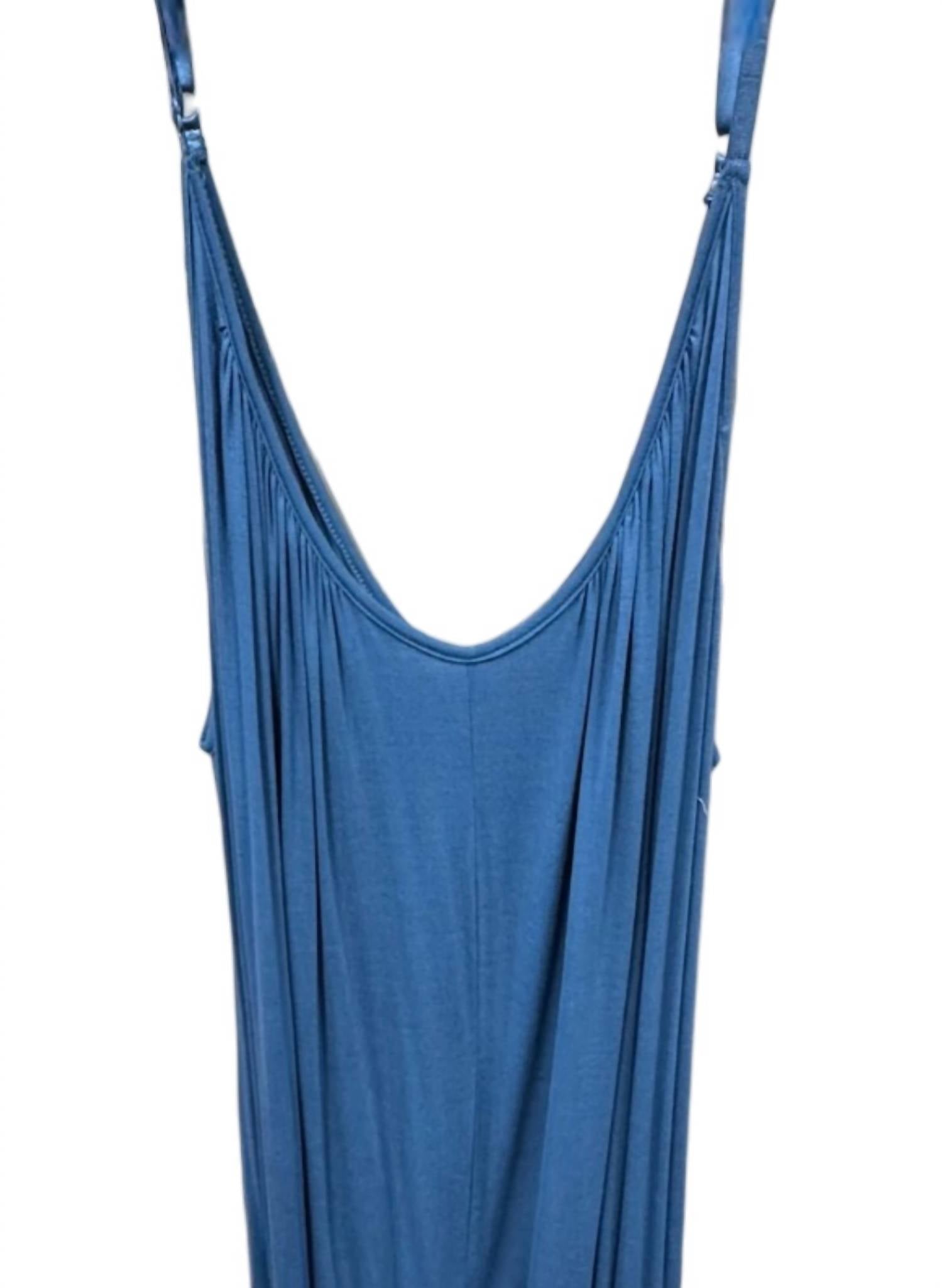 Emerald Collection Women's Scoopneck Romper in teal - women's pants - detail view