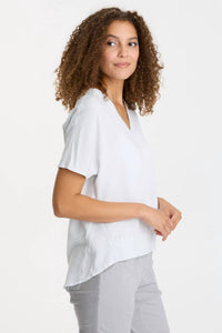 XCVI Twill Clara Top in fantail pigment - women's t-shirt - alternate view