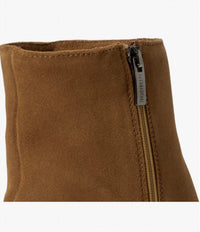 La Canadienne Women's Julieta Stacked Block Heel Boots in toffee suede - women's shoe - view 4