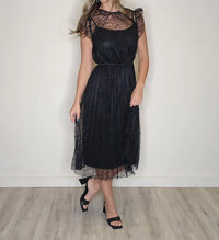WISHLIST The Addison Midi Dress in black - women's dress