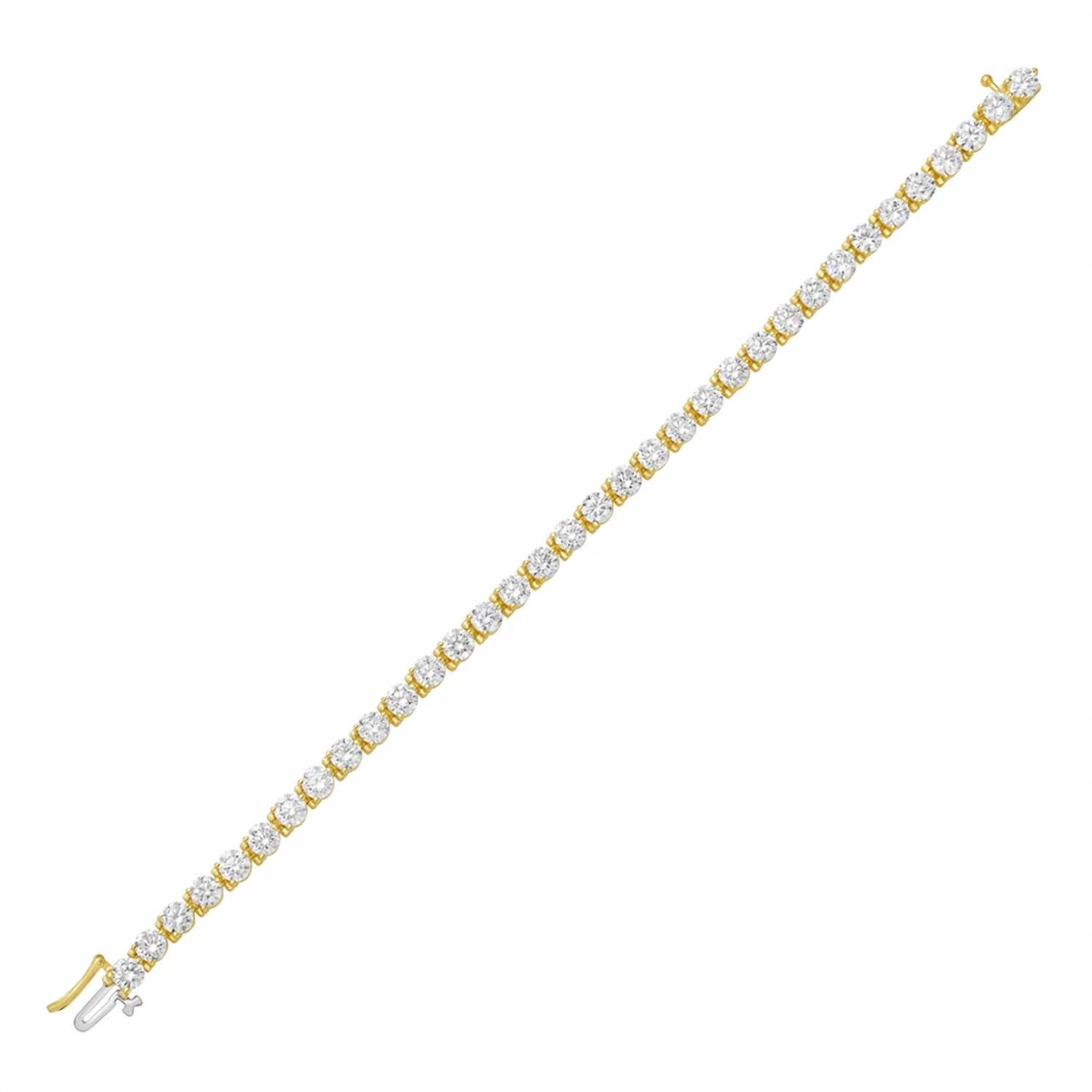 Diana M Jewels - Women's Round Lab-Grown Diamond Tennis Bracelet (42.00 Ct) - Signature