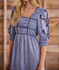 HUNTER BELL Rowe Dress in seabank chambray - women's dress - view 4