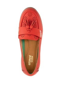 Andrea Women's Tassel Detail Loafer in red - women's flats - alternate view