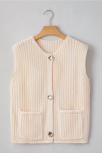 Pretty Bash - Women's Solid Chunky Sweater Vest