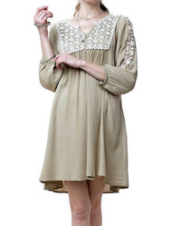 Kori - Lace Peasant Dress