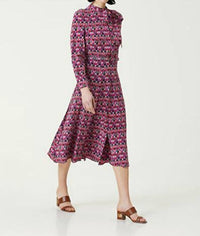 Valentino - Optical Midi Silk Dress