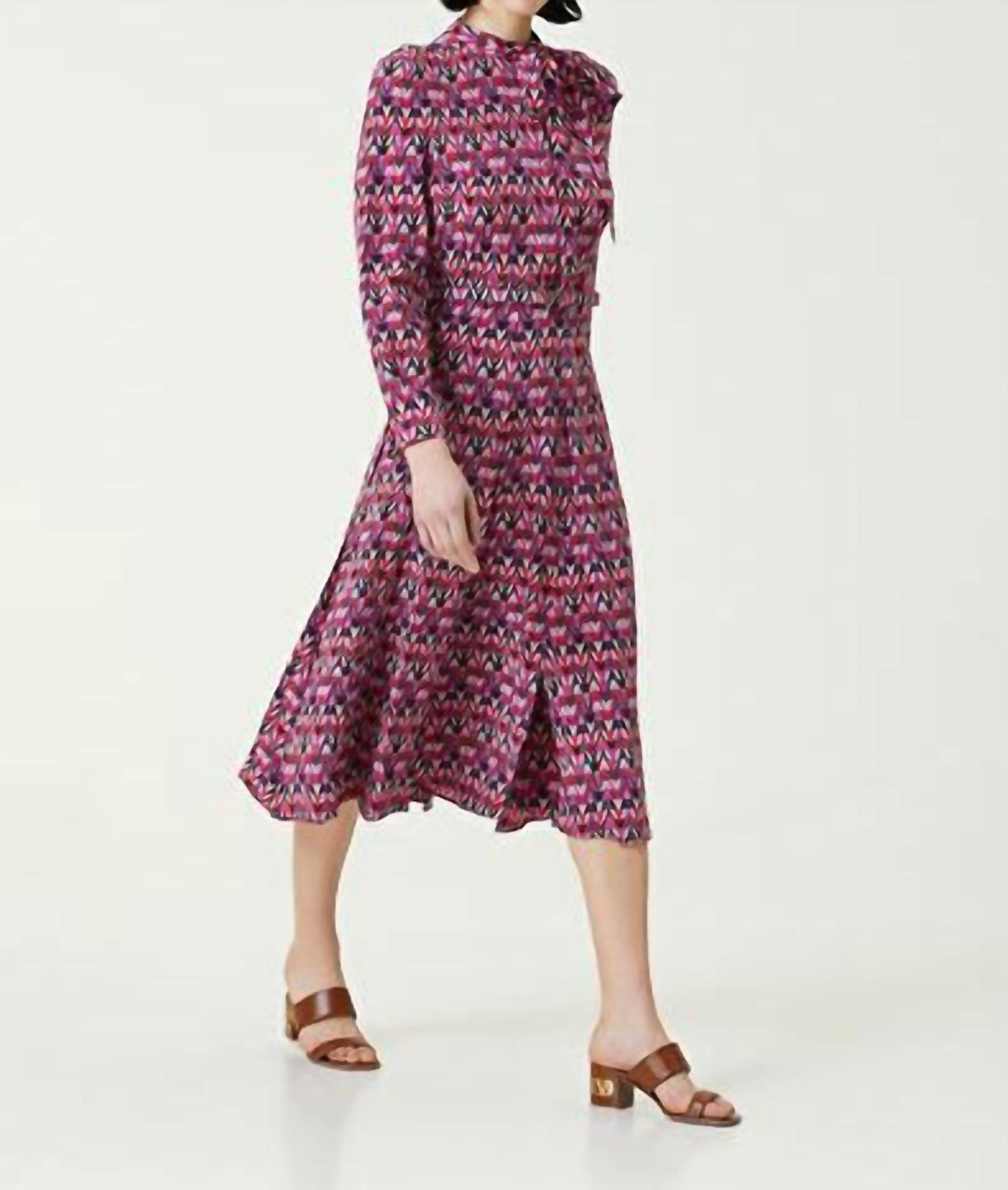 Valentino - Optical Midi Silk Dress