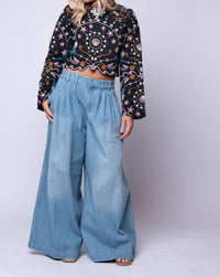 Cleobella Leela Embroidered Top in black multi - women's blouse - view 4