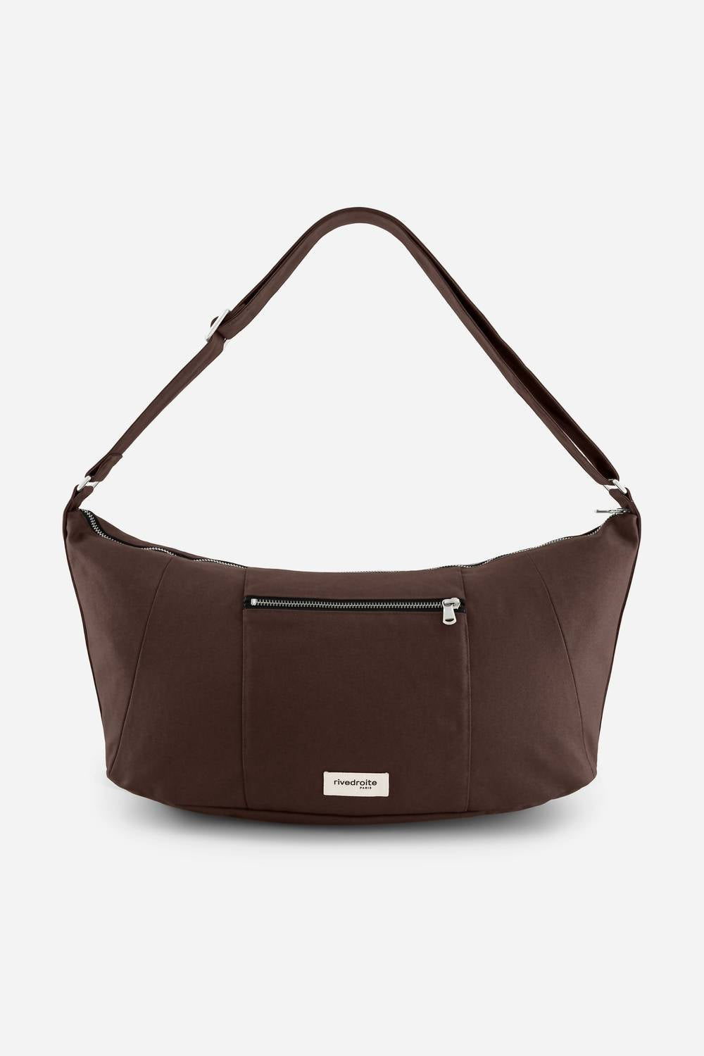 Rivedroite Paris Women's Charlot Waxed Canvas Crossbody Bag in chocolate brown - women's bag