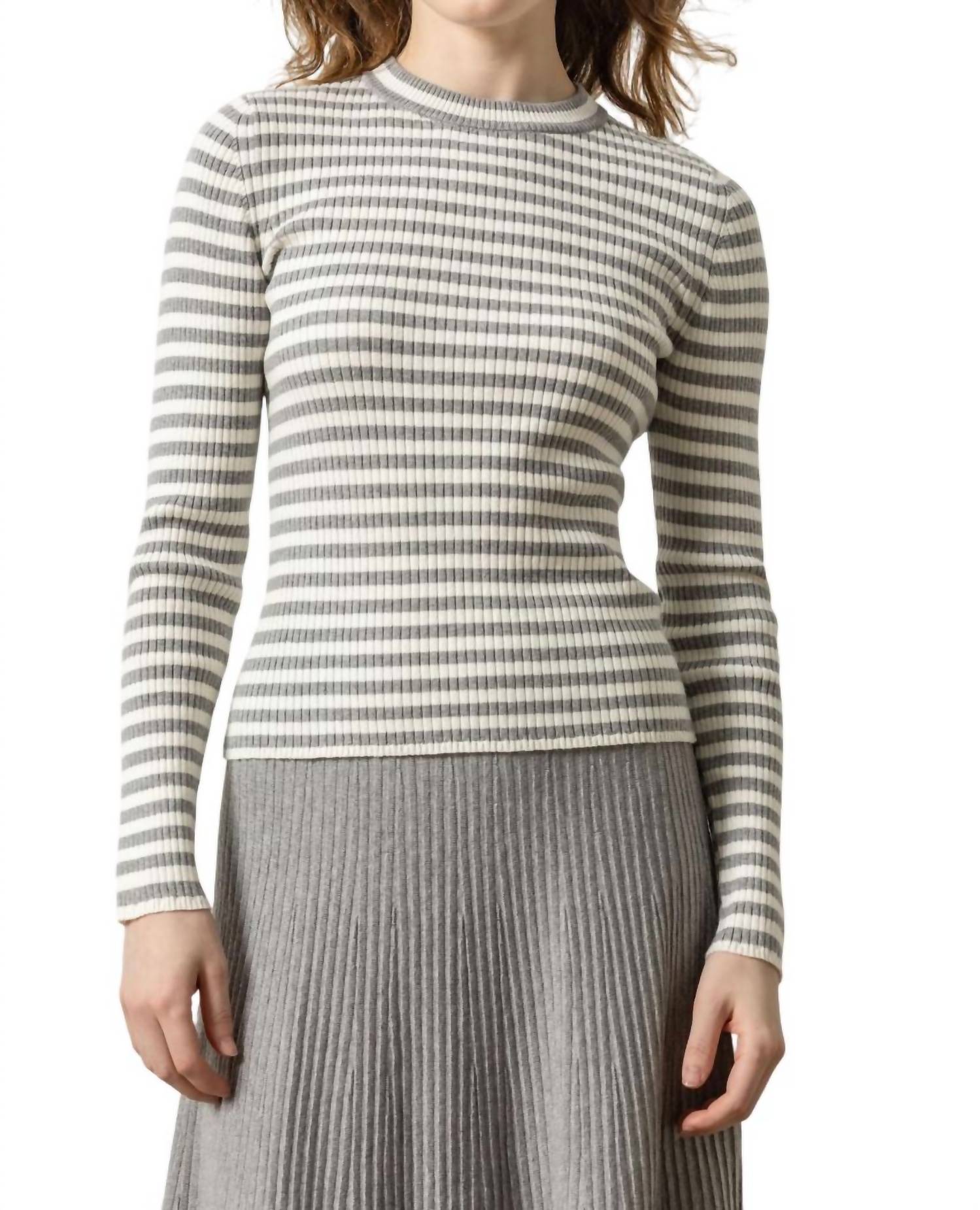 Lilla P - Striped Crewneck Sweater
