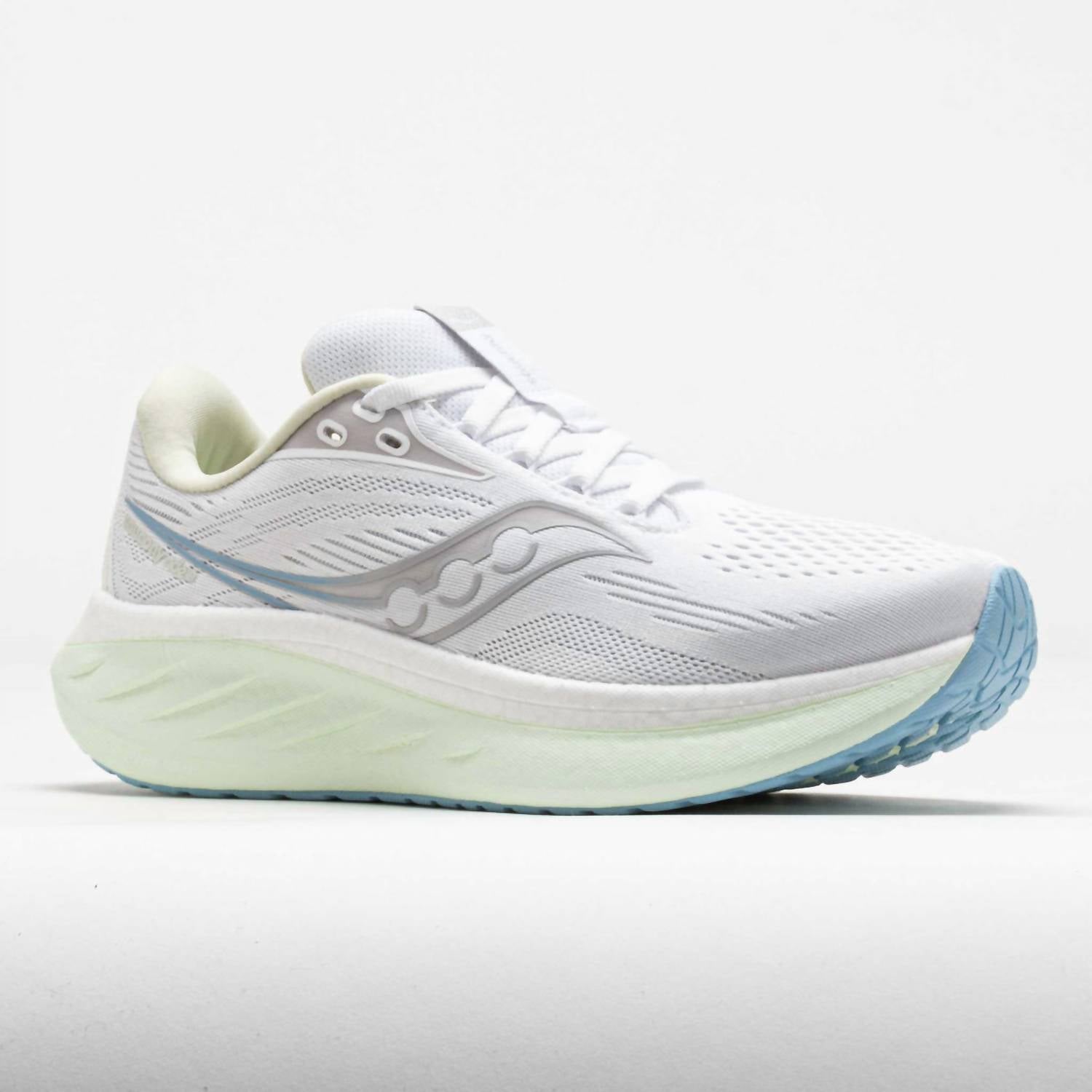 SAUCONY Women's Ride 18 Running Shoes in white lettuce - women's shoe