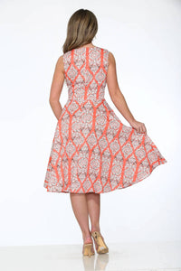 Orchid Bloom - Deco Midi Dress