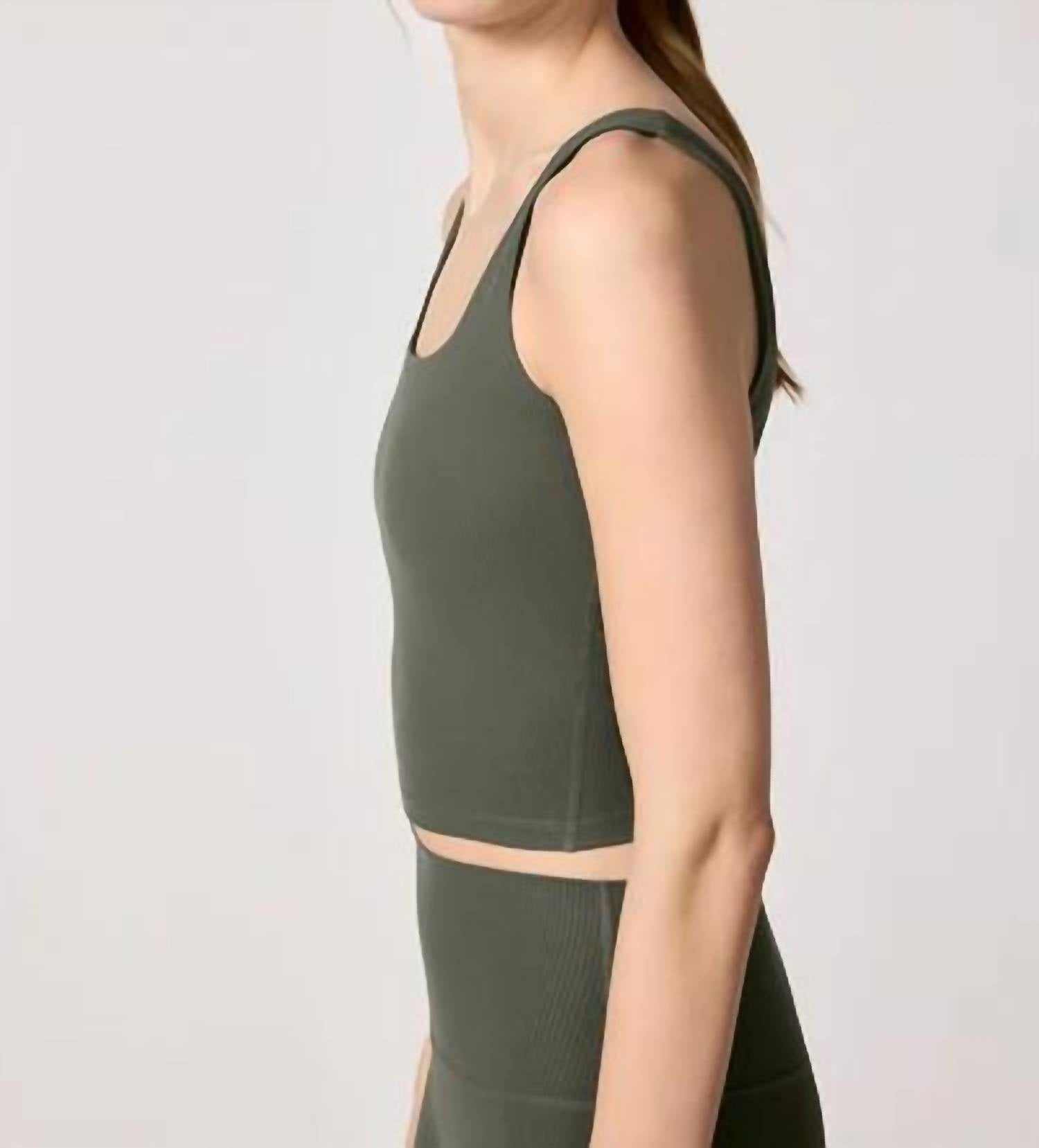 Mpg Sport - Ribbed Longline Crop Tank Top