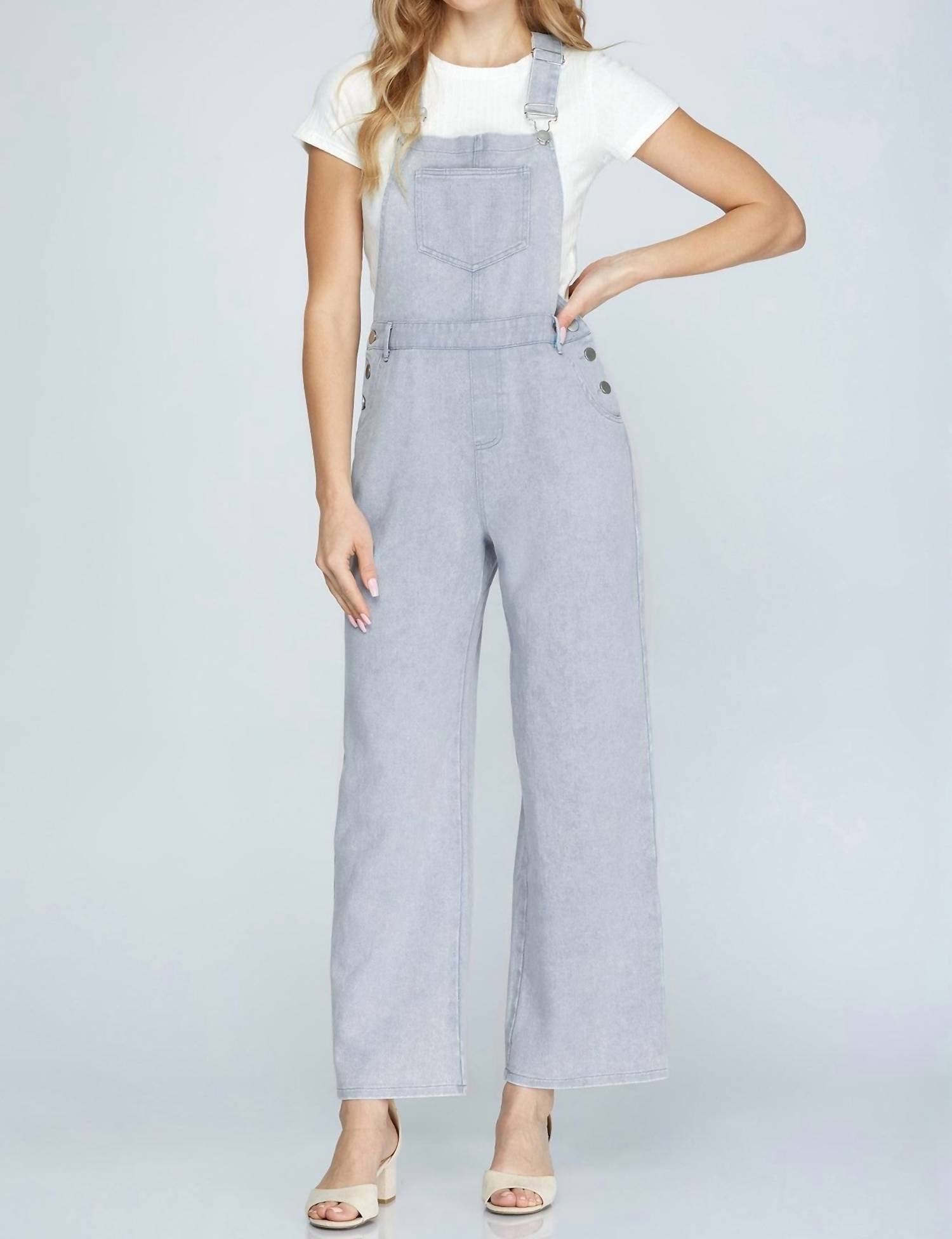 She + Sky - Cotton Twill Overalls