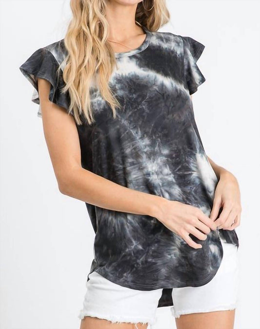 Heimish Usa - Ruffle Tie Dye Top - PLUS