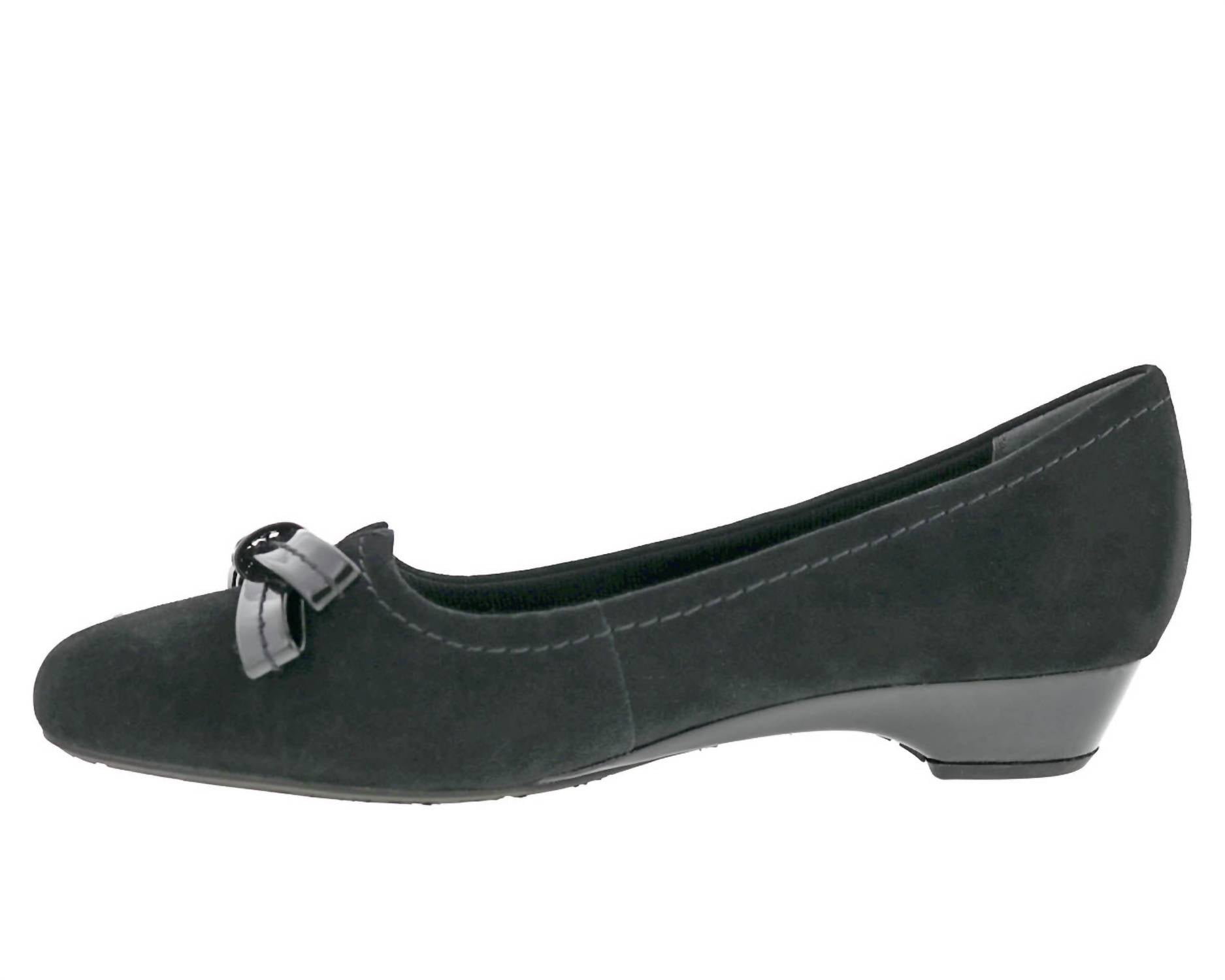 Ros Hommerson Women's Tulane Slip On Flat in black - women's flats - detail view