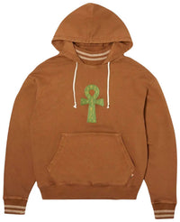 HONOR THE GIFT Men’s Higher Power Cotton Jersey Hoodie in brown - men's shirt