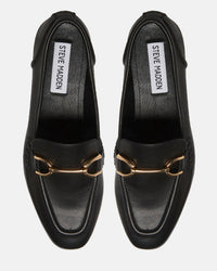 STEVE MADDEN Women's Carrine Leather Loafers in black - women's flats - view 4