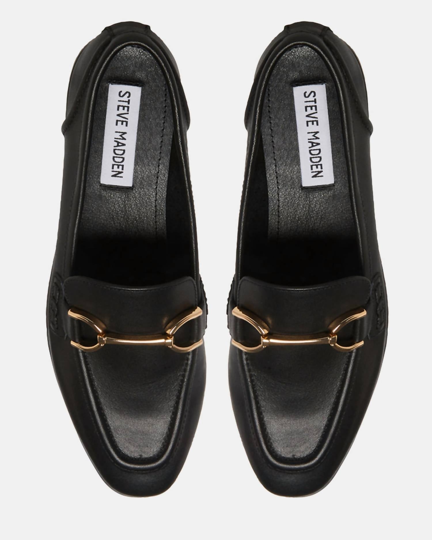 STEVE MADDEN Women's Carrine Leather Loafers in black - women's flats - view 4