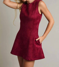 Le Lis - Sueded Scarlet Mini Dress