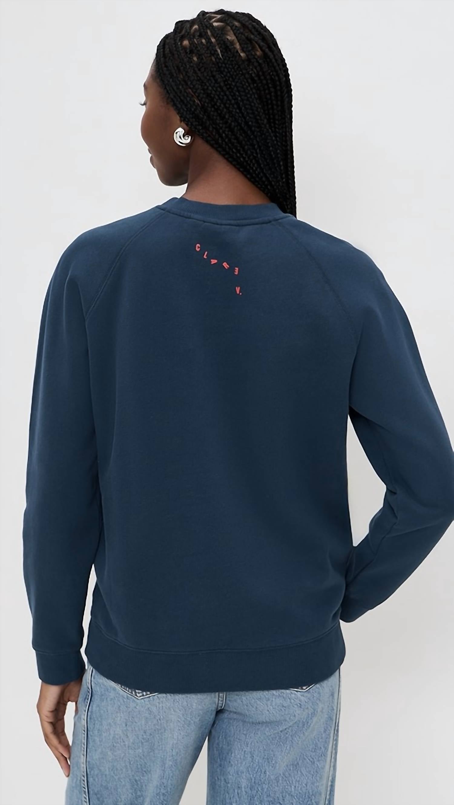 Clare V. - Flocked Surrealisme Lips Sweatshirt