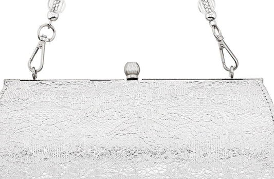 Nina - Women's Audra Vintage Style Satchel With Crystal Lucite Handle