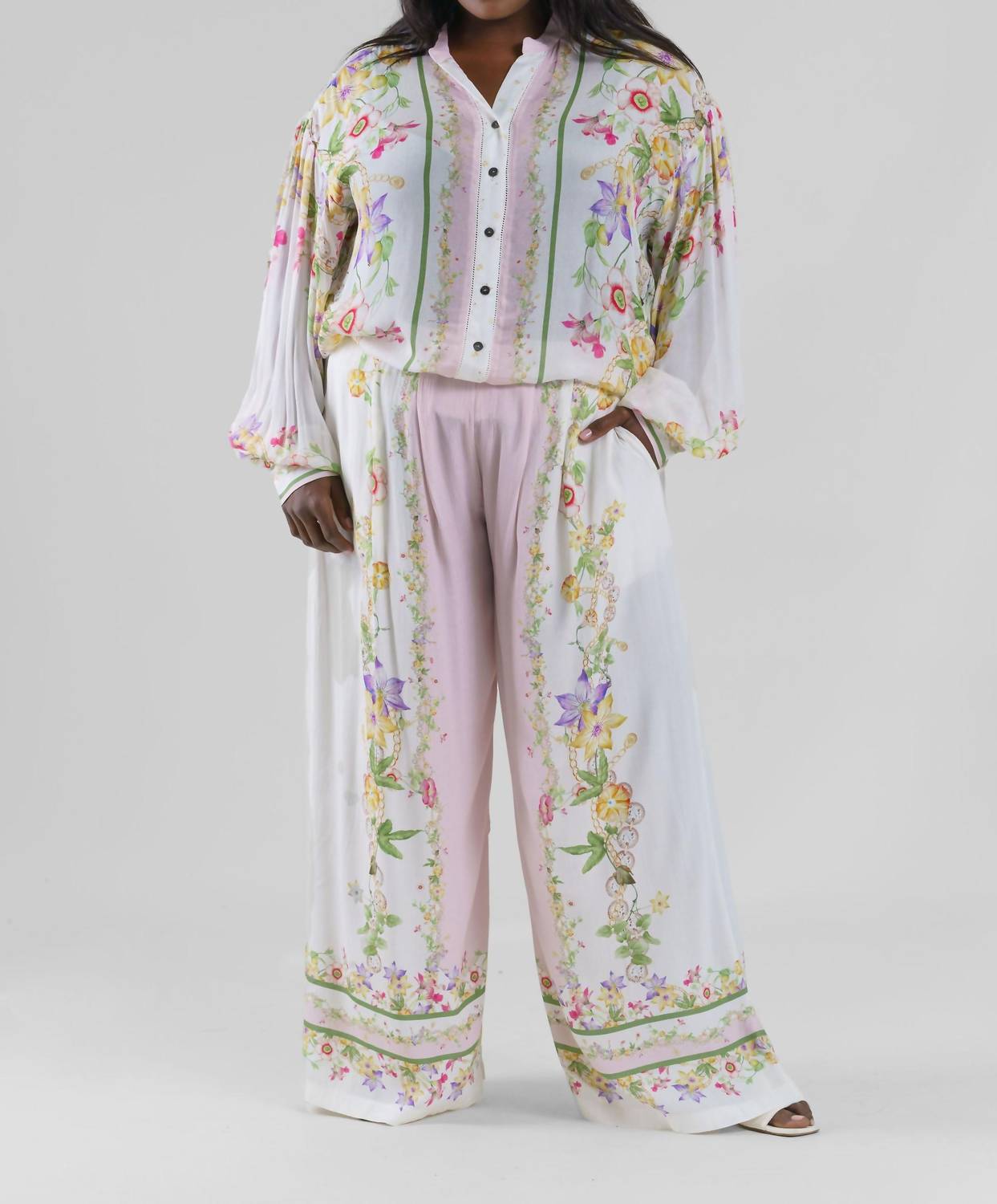 -Bl^Nk- - Novah Wide Leg Pants - Plus