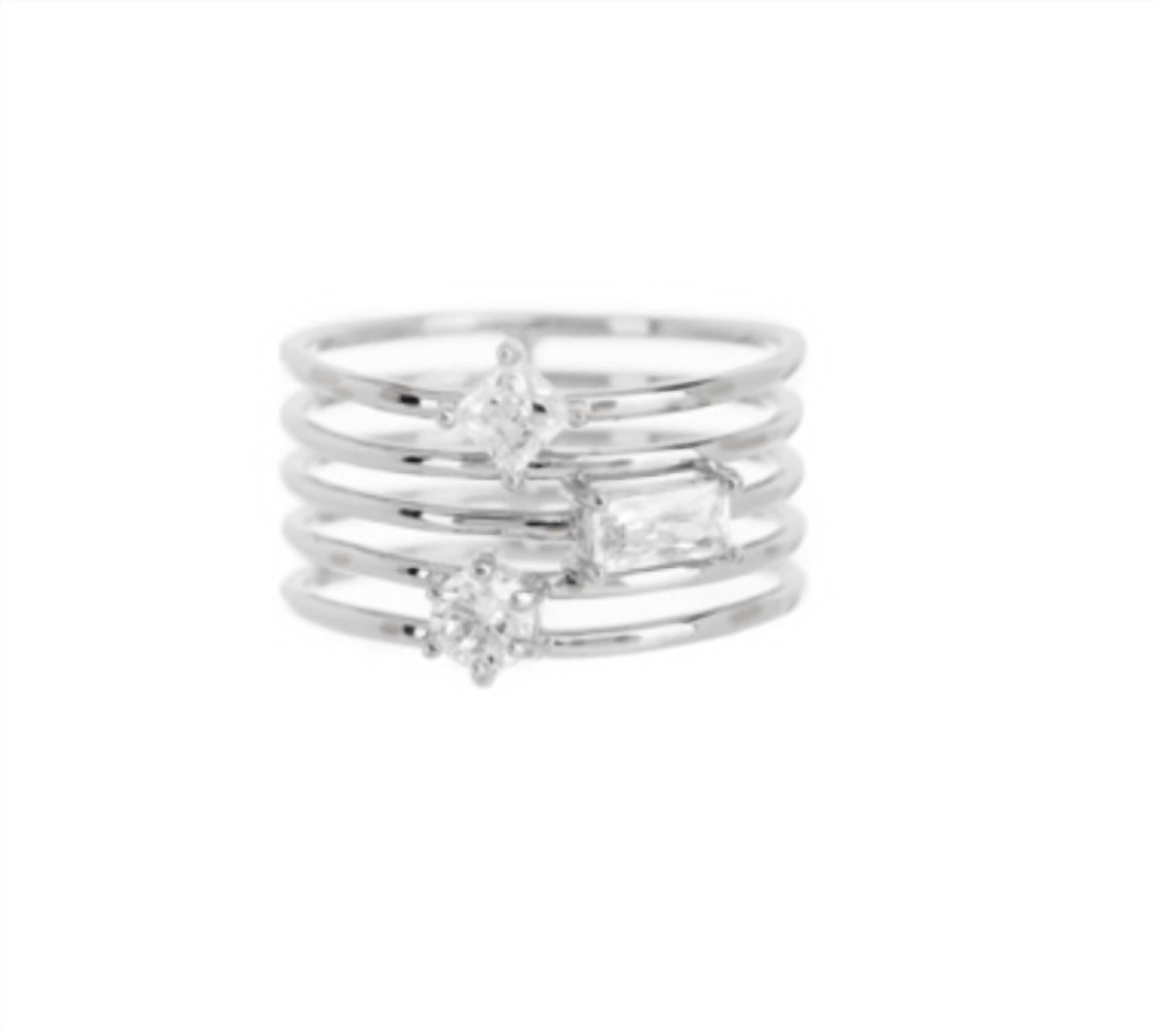 Triple Stone Stack Ring