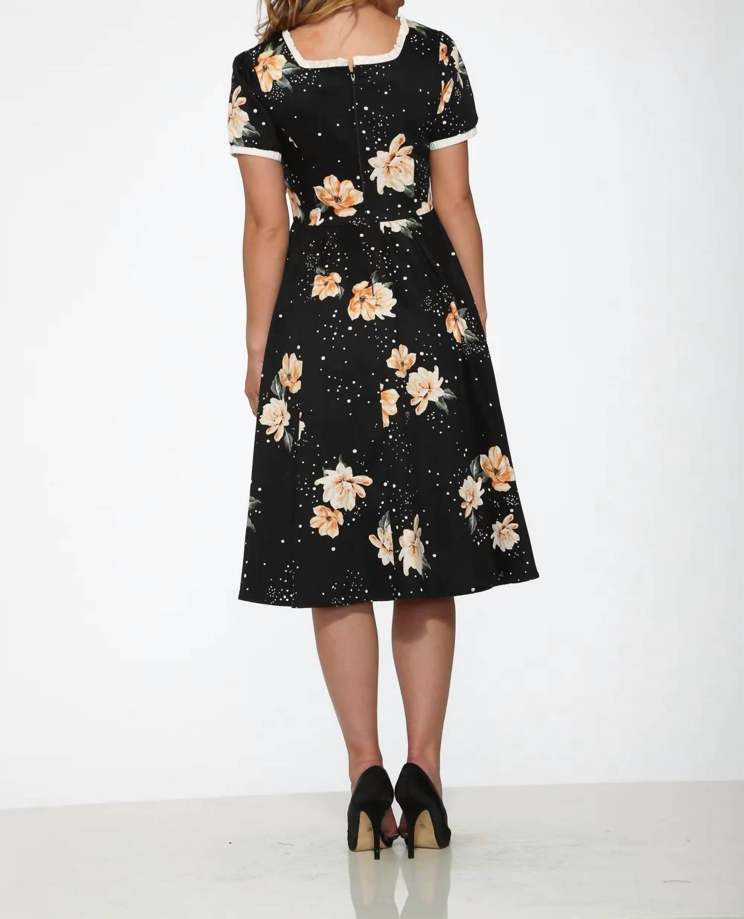 Orchid Bloom - Floral Swing Dress