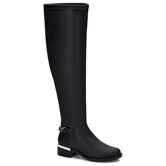 Andrea - Women's Tall Riding Boots With Chain Accent