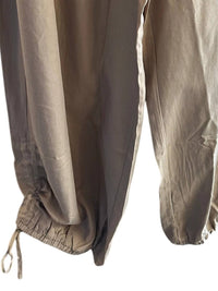 ALLIE ROSE Women's Adjustable Scrunch Jogger in beige - women's pants - detail view