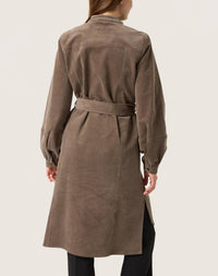 Soaked In Luxury - Helle Corduroy Knee Length Shirt Midi Dress