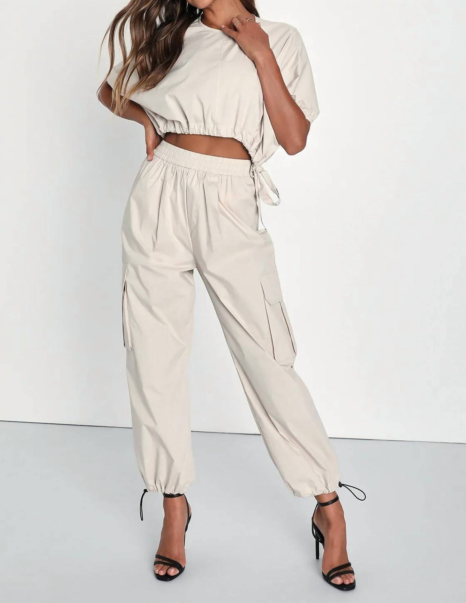 Lulus - Coolest Cutie High-rise Cargo Jogger Pants