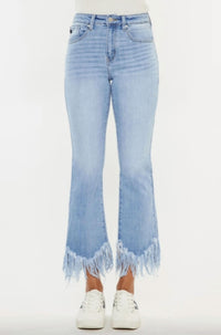 Kancan - High Rise Crop Bootcut Jeans