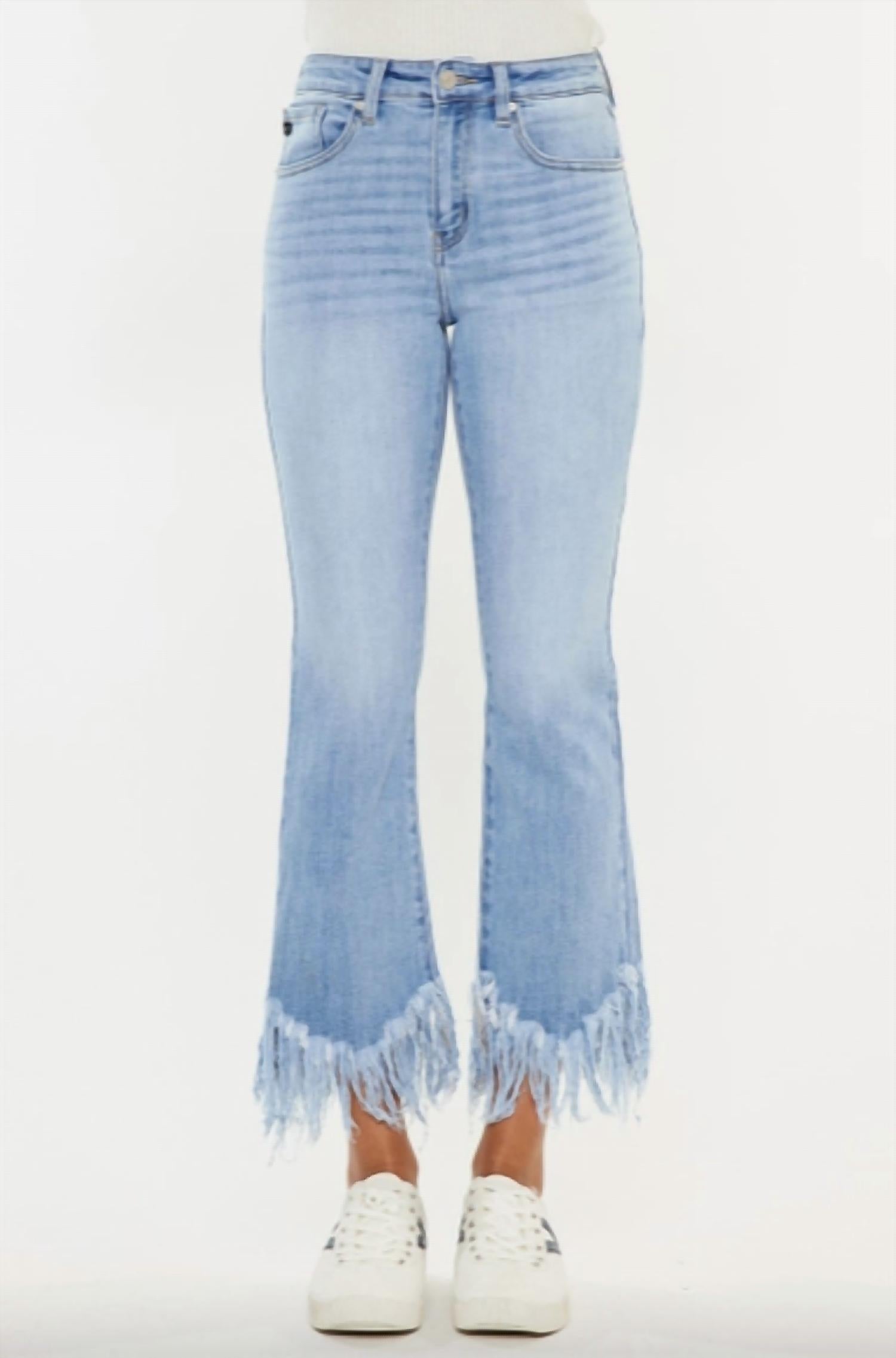 Kancan - High Rise Crop Bootcut Jeans