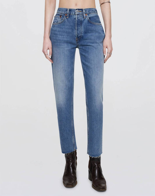 Re/Done - High Rise Stove Pipe Jeans