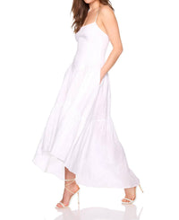 Susana Monaco - Solid Linen Drop Waist High Low Dress