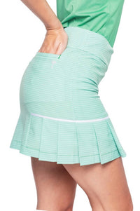 Golftini Kelly Pleated Skort in green with envy - women's shorts - alternate view